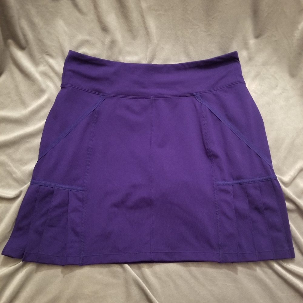 Athleta purple partial pleat skort Sz med
